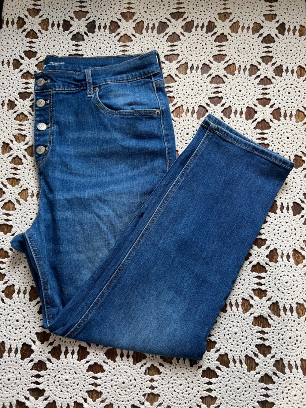 Old navy the power Jean the perfect straight ankle size 16 button fly